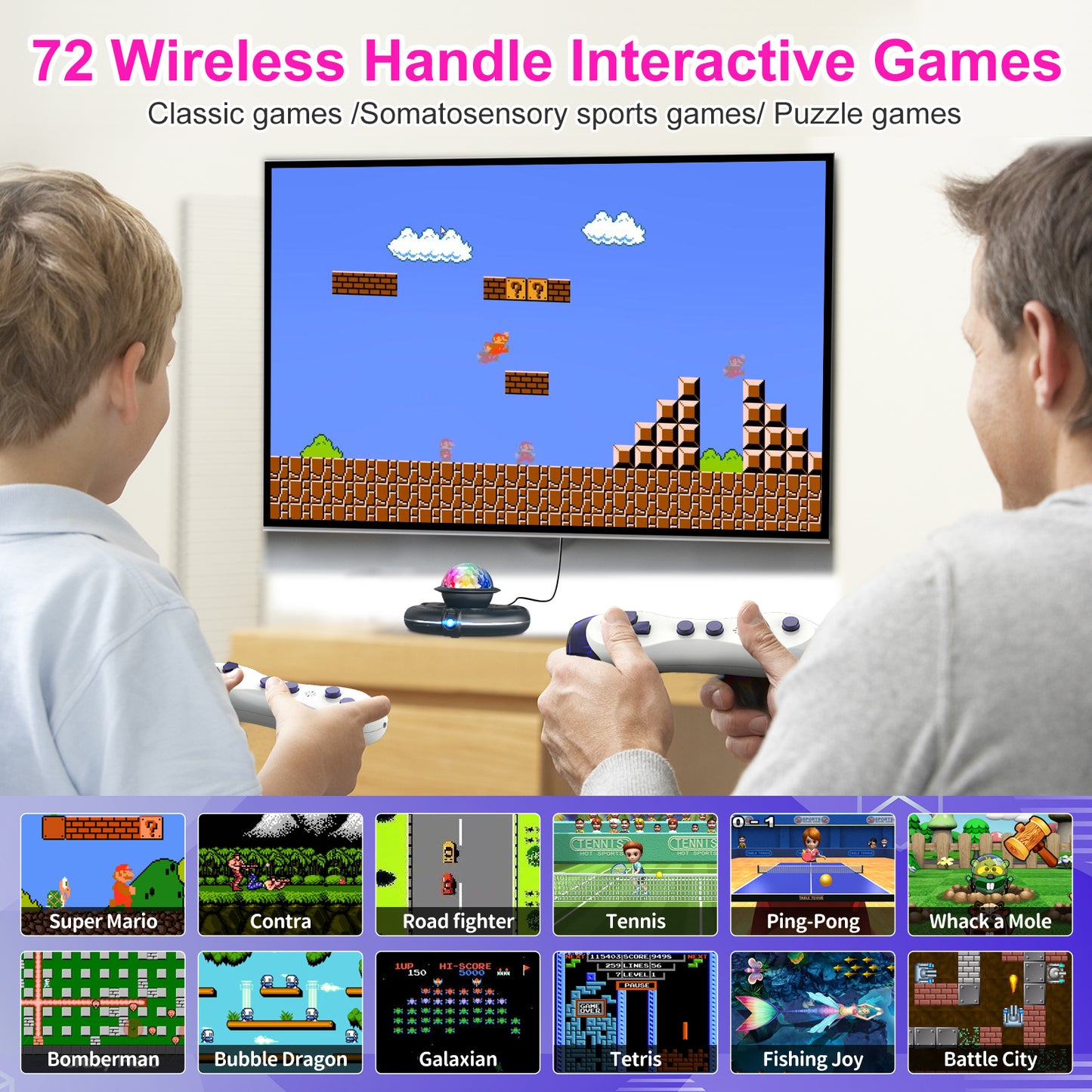 FWFX Electronic Dance Mats - Dance Mat Double Game for Kids and Adults, Wireless Musical Dancing Mat