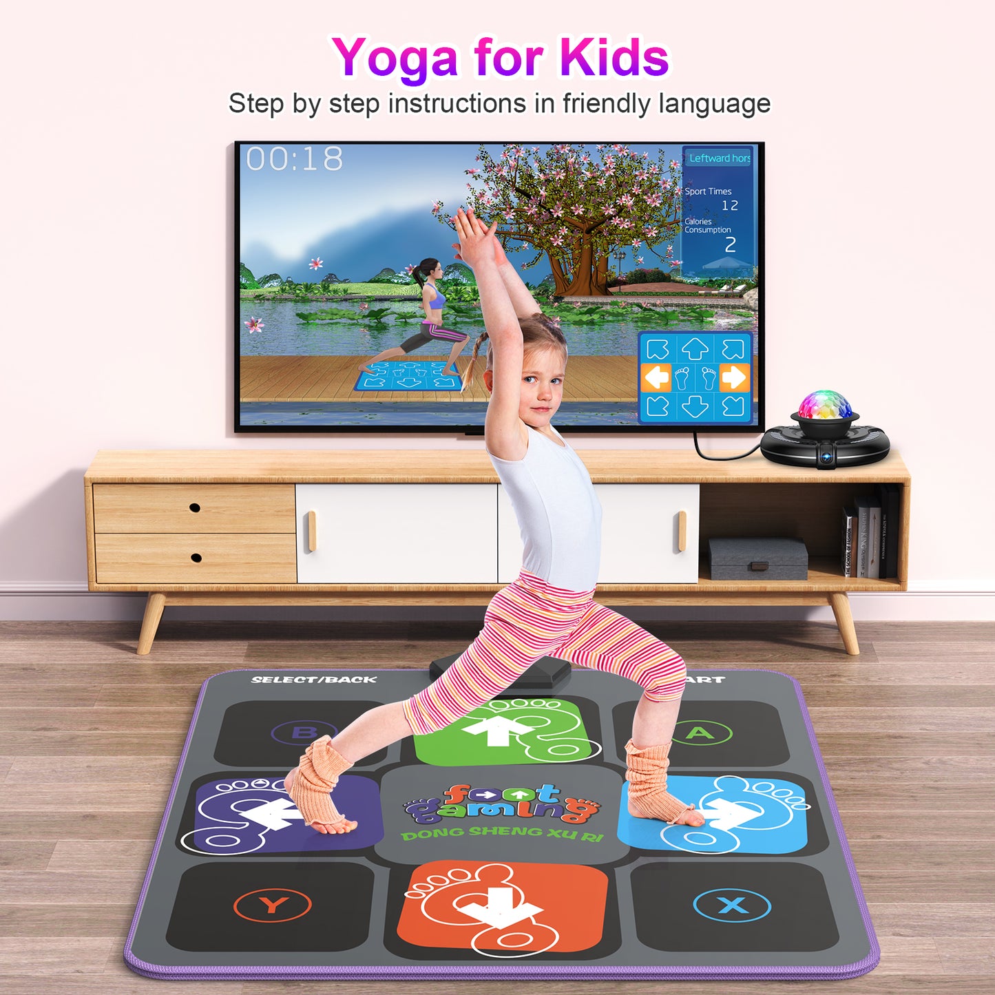 FWFX Kids Dance Mat Toys - Wireless Music Electronic Dance Mats for Kids and Adults - Exercise Dance Pad Game for TV, Birthday Gifts for 4 5 6 7 8 9 10+ Year Old Boys & Girls