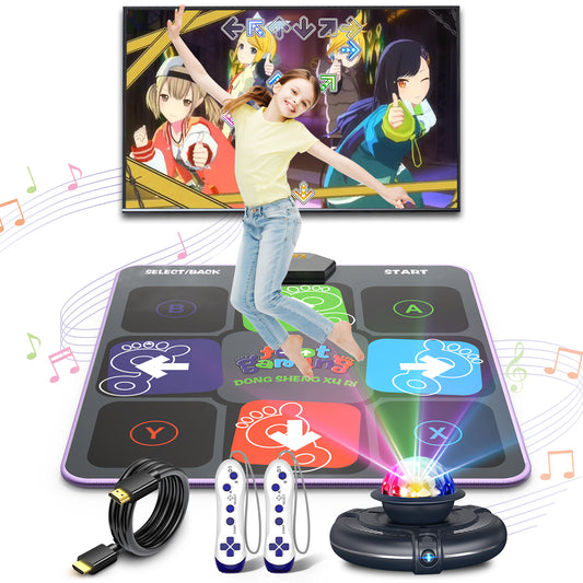 FWFX Kids Dance Mat Toys - Wireless Music Electronic Dance Mats for Kids and Adults - Exercise Dance Pad Game for TV, Birthday Gifts for 4 5 6 7 8 9 10+ Year Old Boys & Girls