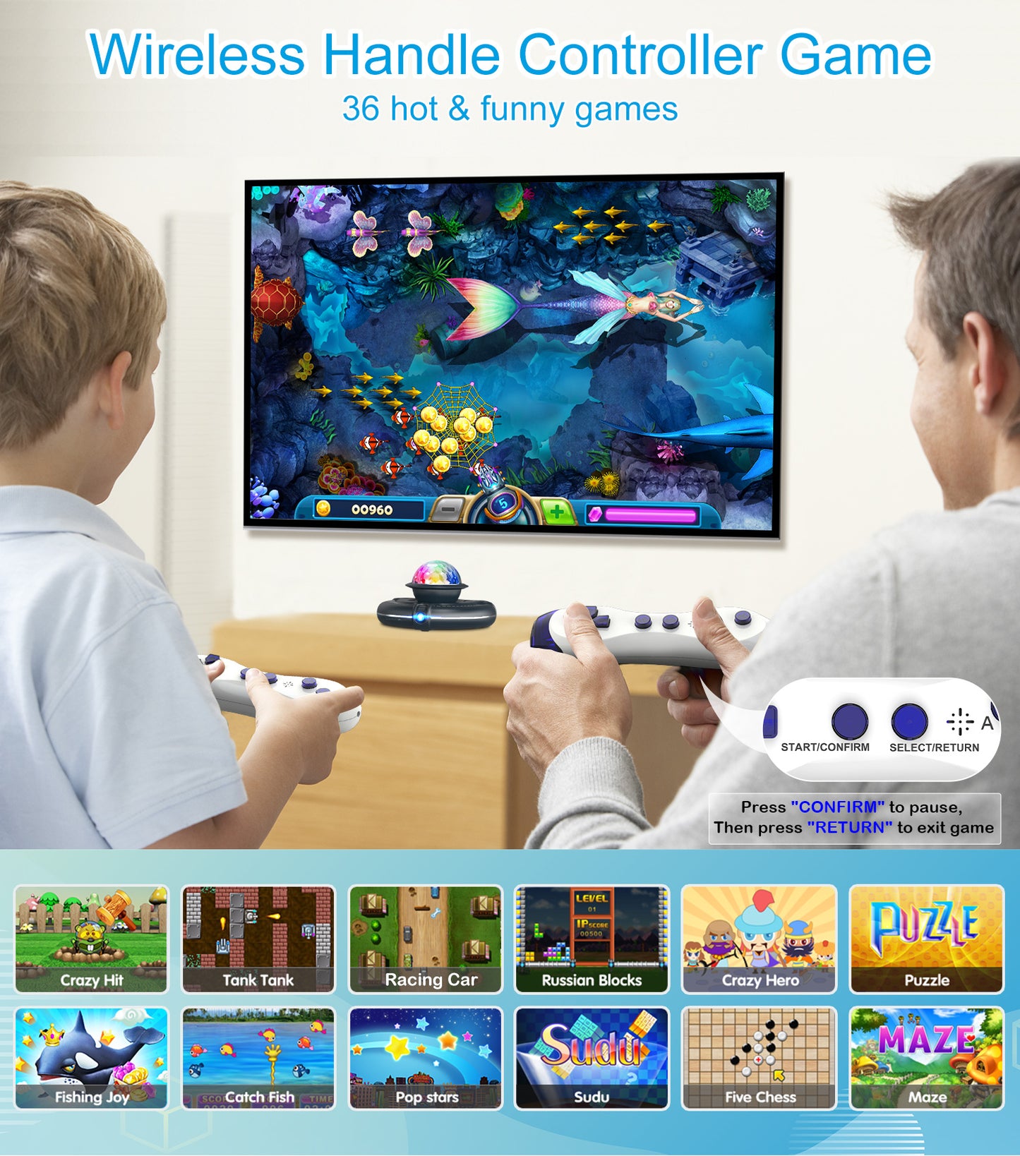 FWFX Dance Mat Games for TV - Wireless Musical Electronic Dance Mats with HD Camera, Double User Exercise Fitness Non-Slip Dance Step Pad Dancing Mat for Kids & Adults, Gift for Boys & Girls