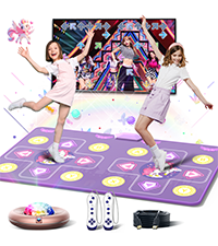 Dance Mat for Girls Boys - Wireless Dance Pad for TV with Camera, Plug and Play Double User Dance Mat Game, Danceing Mat for Family Games, Christmas and Birthday Gift Toys for Kids and Adults