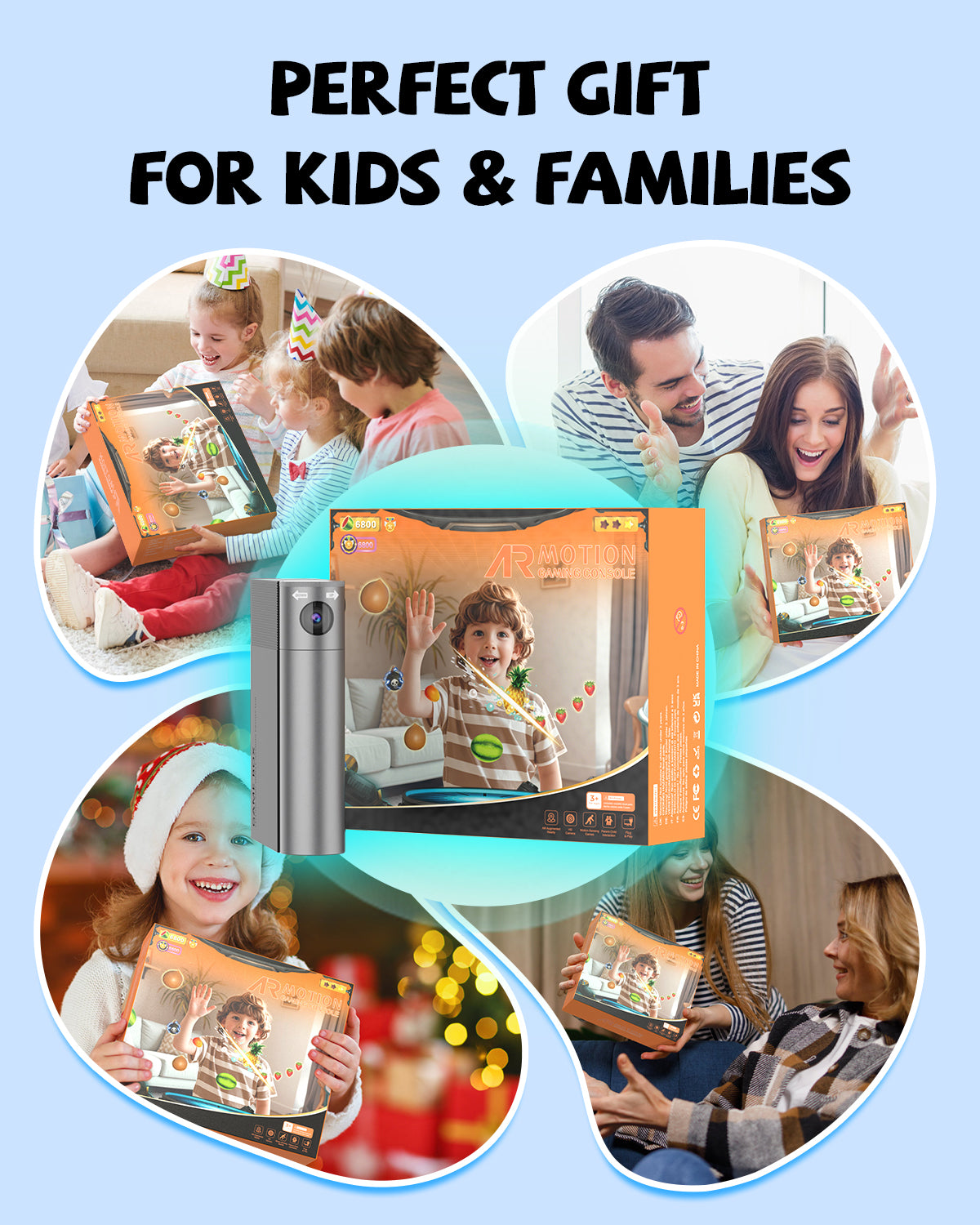 FWFX AR Motion Gaming Console for Kids & Families - Plug & Play Video Game