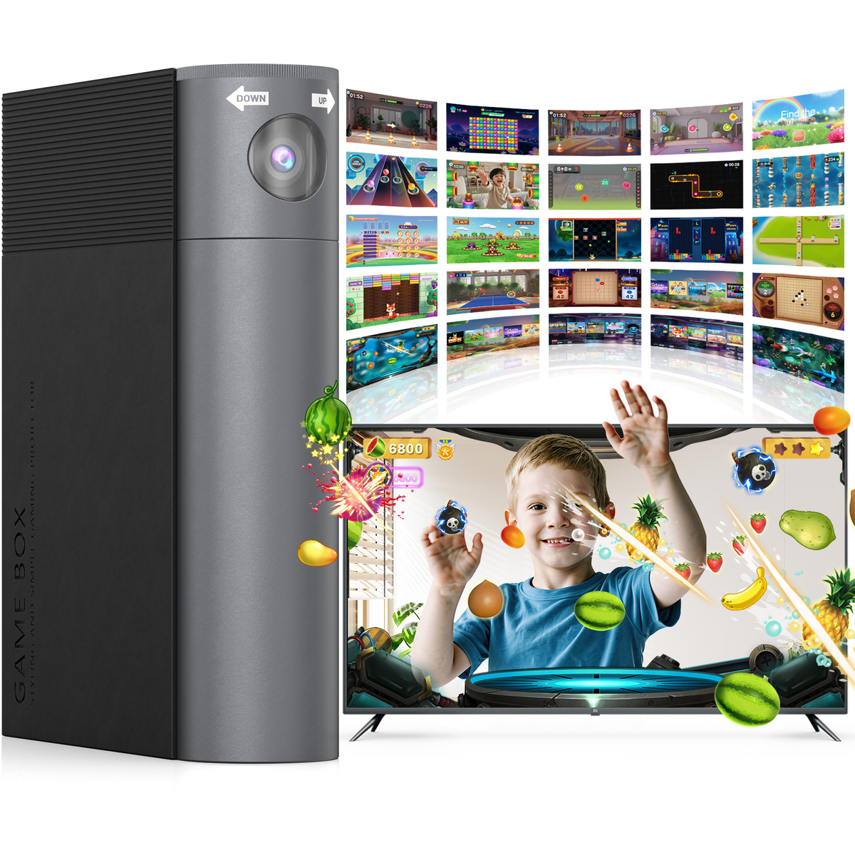FWFX AR Motion Gaming Console for Kids & Families - Plug & Play Video Game