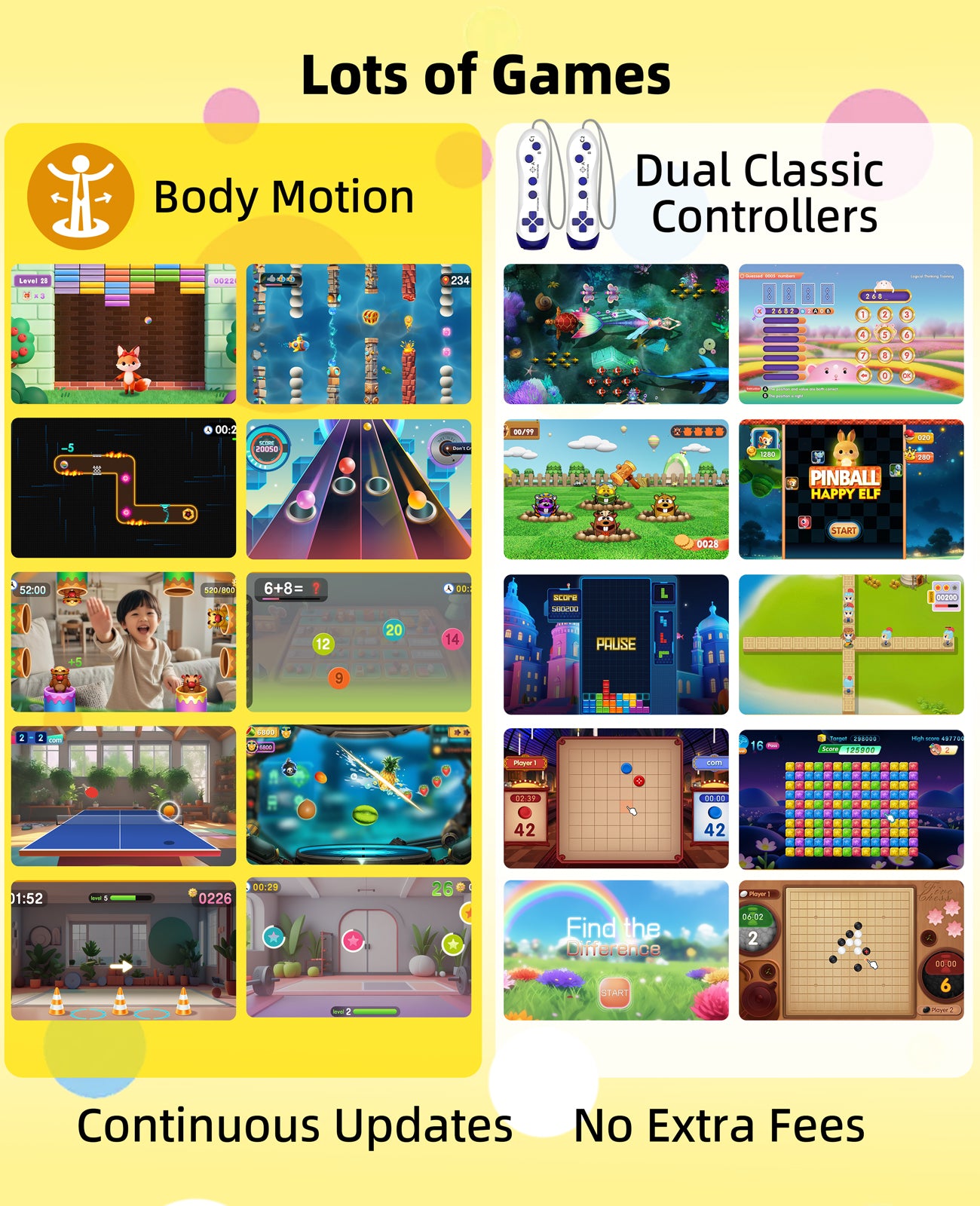 FWFX Kids Video Game Consoles for TV - Plug and Play Motion Sensor Games with Active Play System for Indoor Physical Activity, Interactive Fun for Boys Girls, Family Game Night & Birthday Gifts