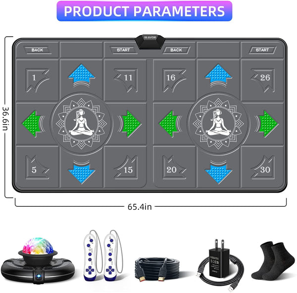FWFX Dance Mat for Kids and Adults Musical Electronic Dance Mats with